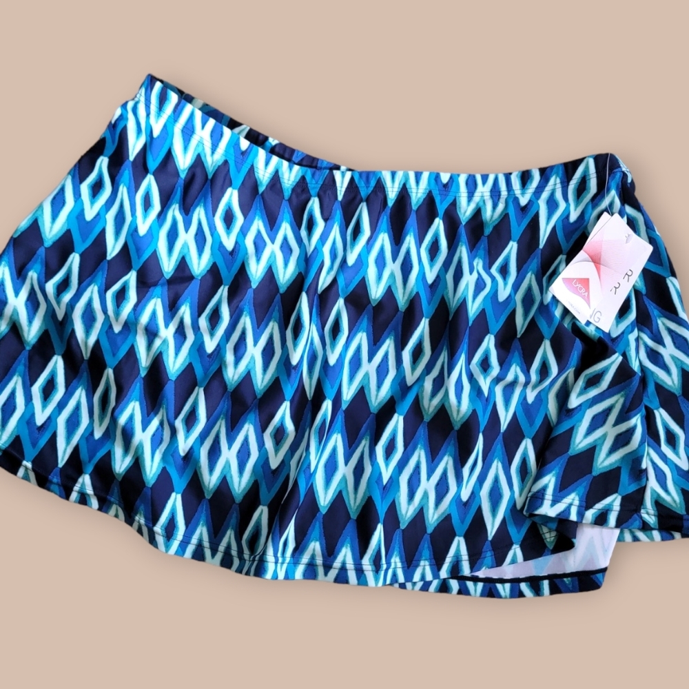 Swim skirt bottom With Briefs, plus size, Full Coverage